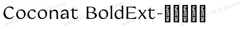 Coconat BoldExt字体转换